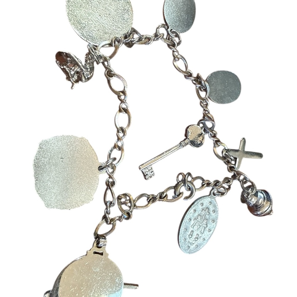 Vintage Sterling Silver AA Sobriety Charm Bracelet – One Day at a Time – 1972 - Picture 6 of 8